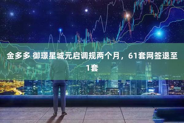 金多多 御璟星城元启调规两个月，61套网签退至1套