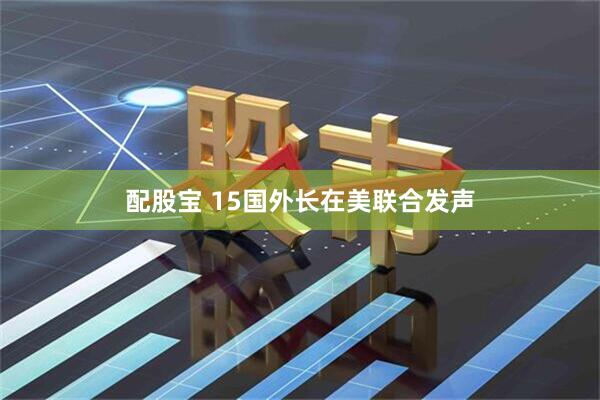 配股宝 15国外长在美联合发声