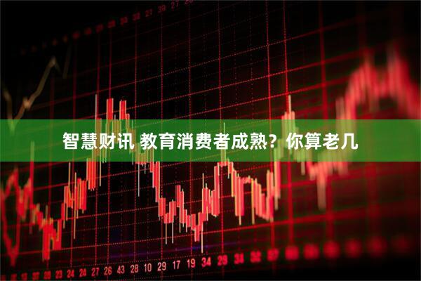 智慧财讯 教育消费者成熟？你算老几