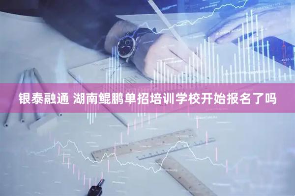 银泰融通 湖南鲲鹏单招培训学校开始报名了吗