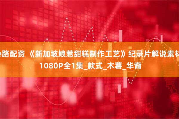 e路配资 《新加坡娘惹甜糕制作工艺》纪录片解说素材 1080P全1集_款式_木薯_华裔